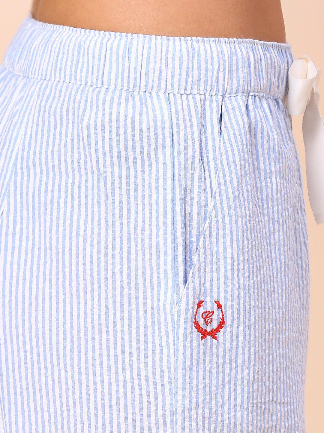 SEERSUCKER STRIPED PJ'S