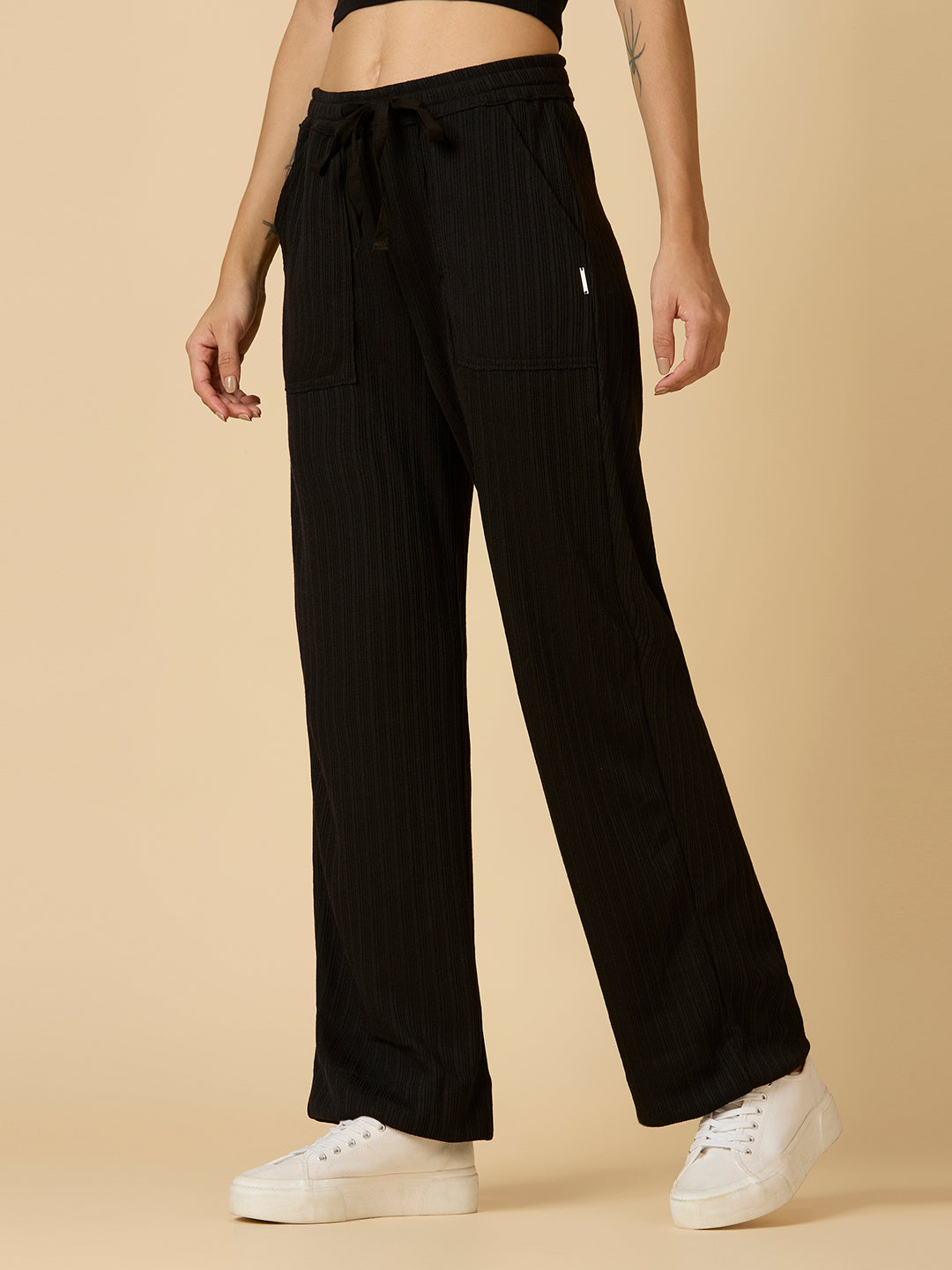RIBBED KNIT LOUNGE PANTS
