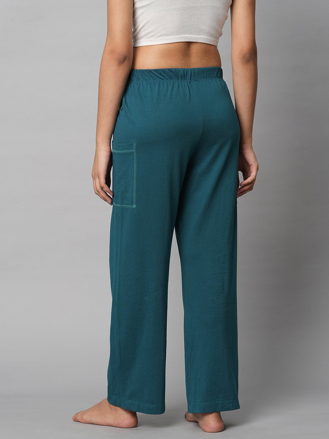 Cotton Jersey Pj'S W/ Cargo Pockets