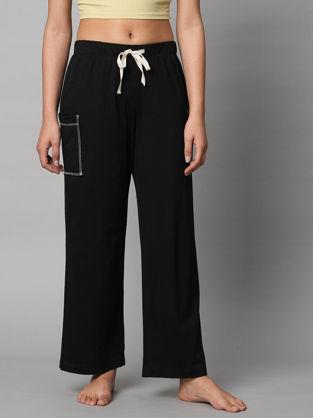 Cotton Jersey Pj'S W/ Cargo Pockets