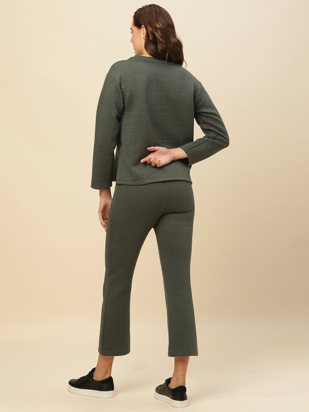 Quilted Jersey Sweatshirt & Slim Peg Pant Co - Ord Set