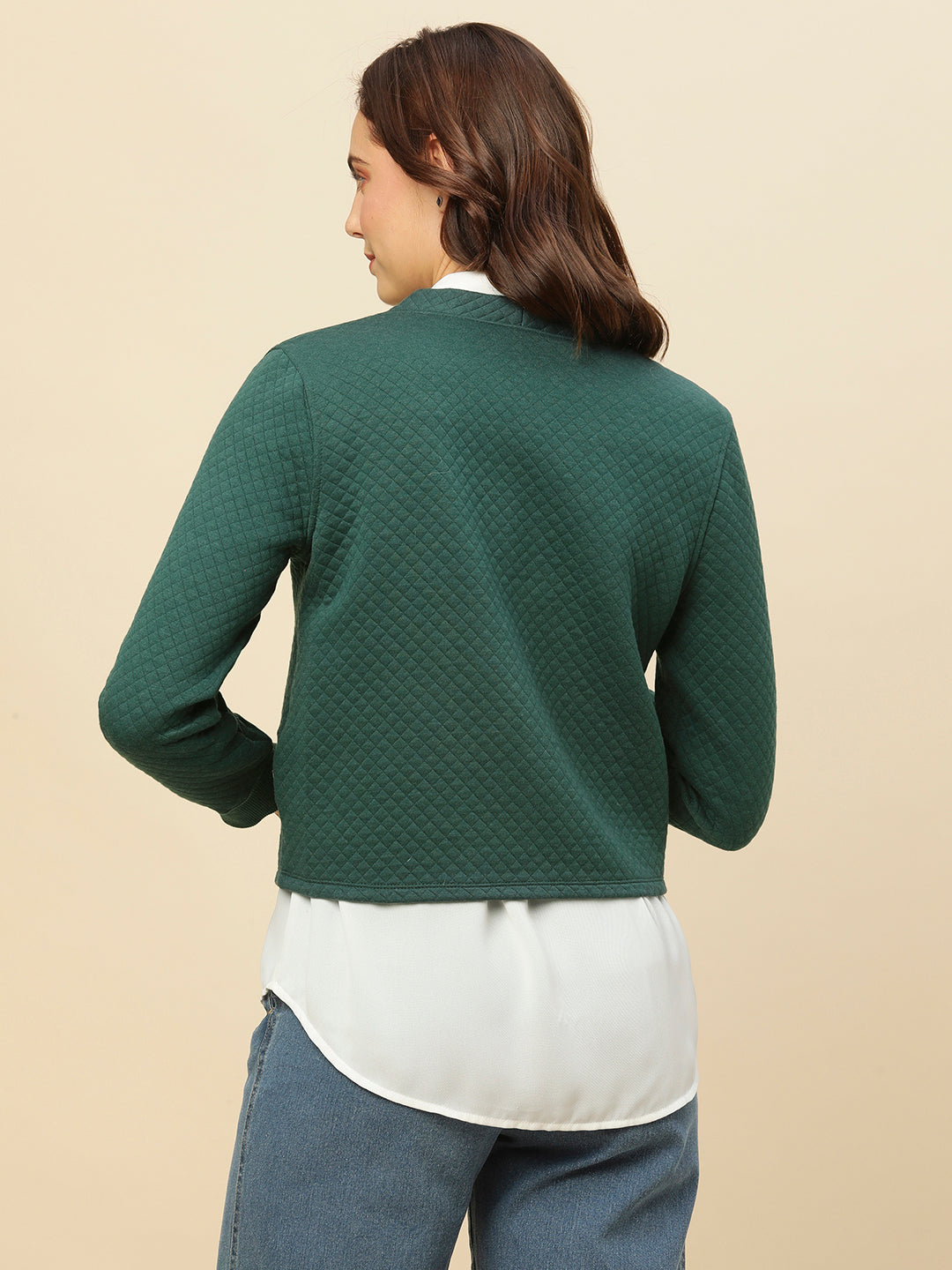 QUILTED BUTTON DOWN JACKET