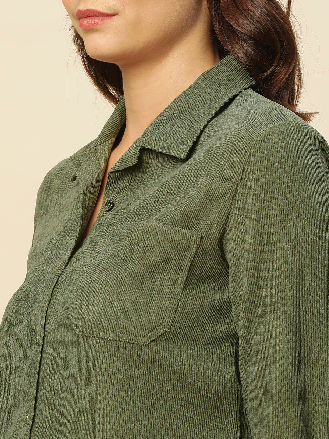 CORDUROY PATCH POCKET SHIRT