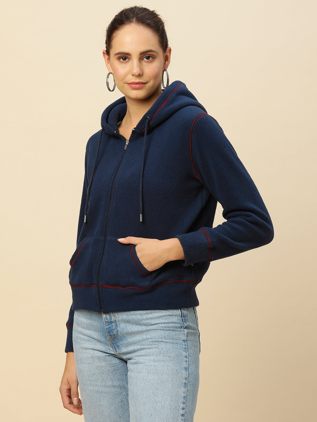 POLAR FLEECE HOODIE W/ KANGAROO POCKET