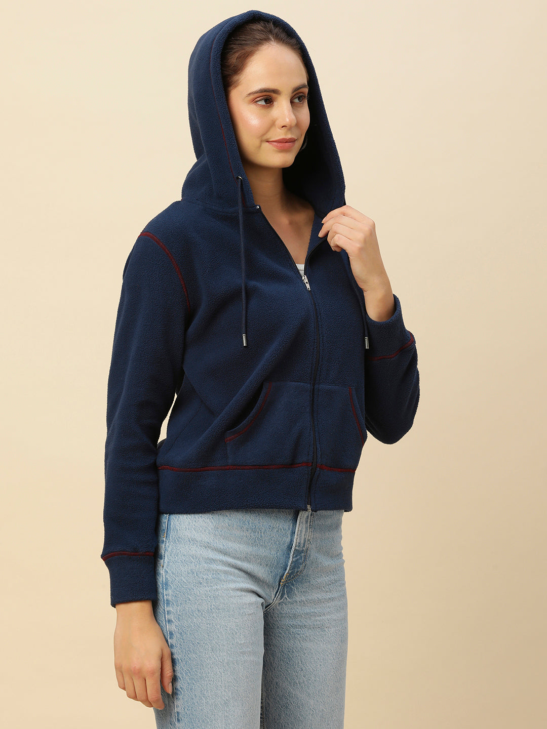 POLAR FLEECE HOODIE W/ KANGAROO POCKET