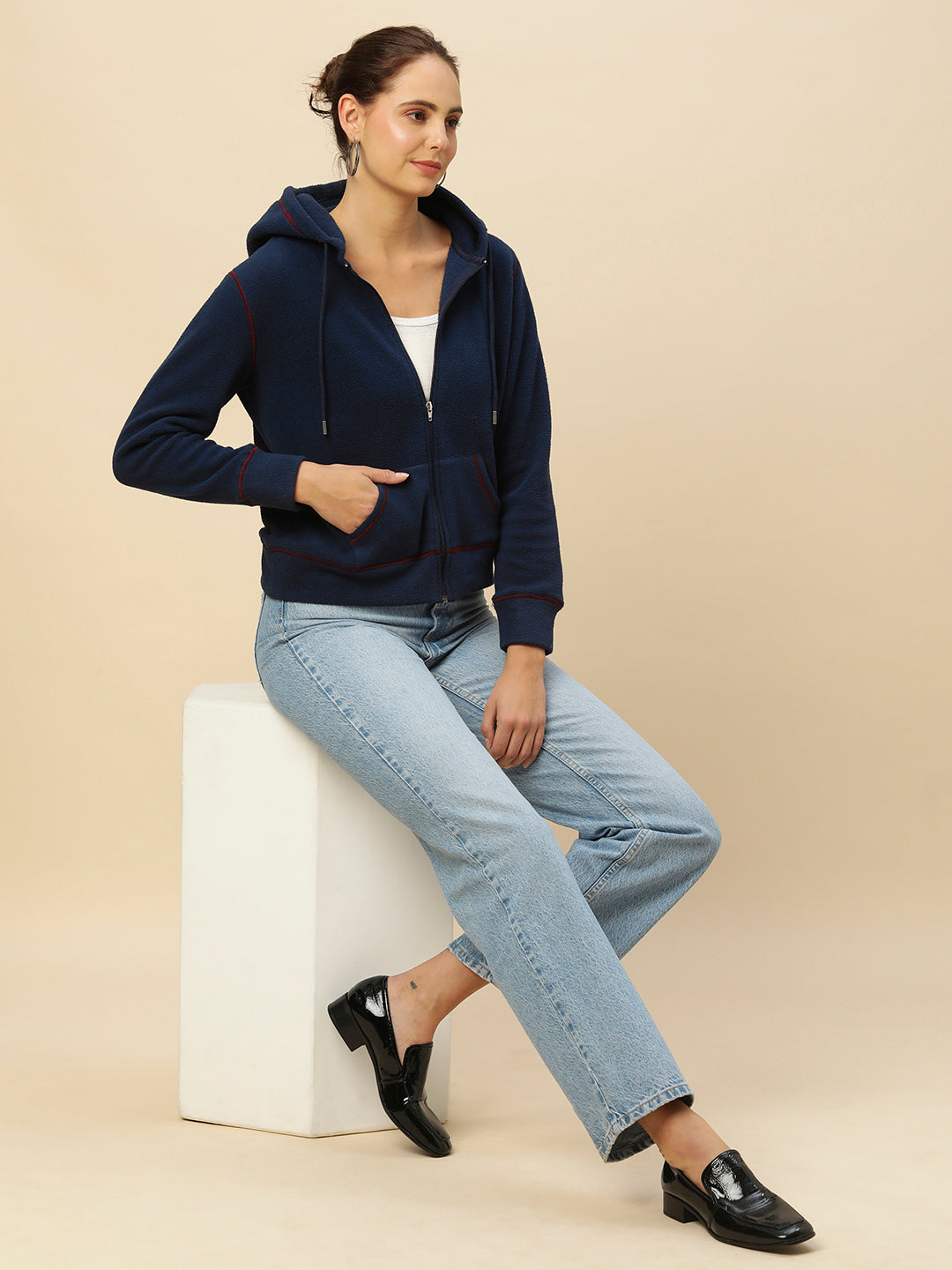 POLAR FLEECE HOODIE W/ KANGAROO POCKET