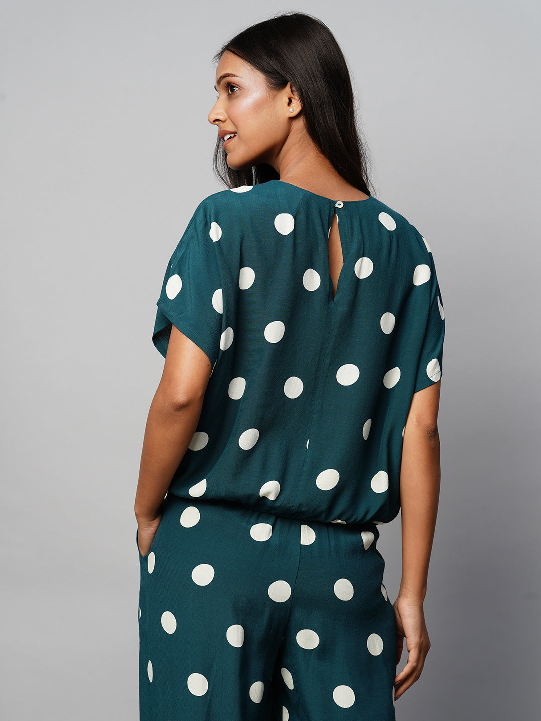 Viscose Crepe Drop Shoulder Elasticated Top