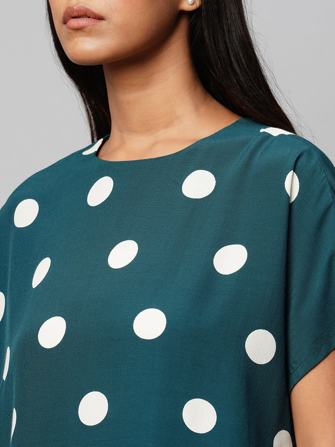 Viscose Crepe Drop Shoulder Elasticated Top