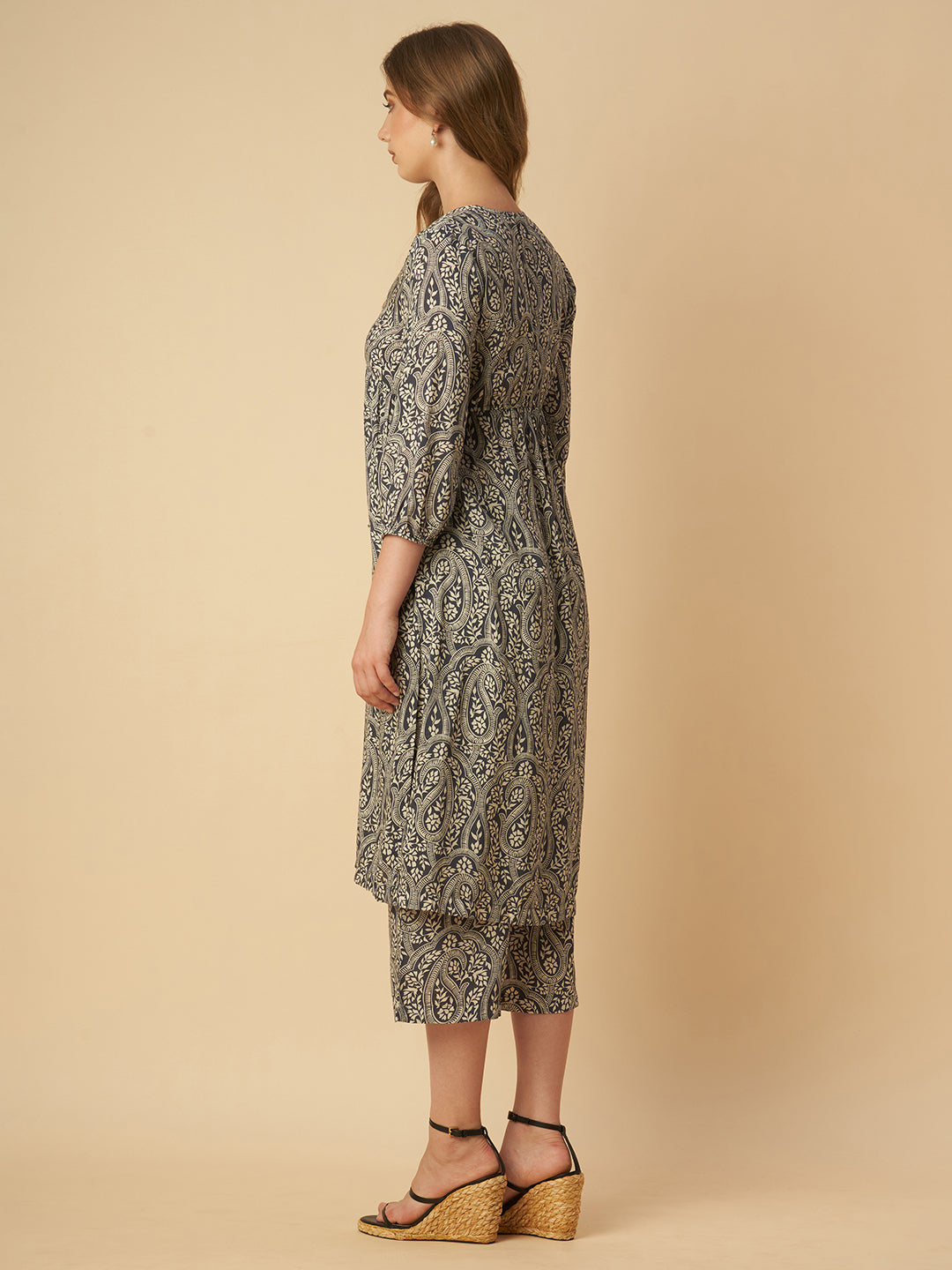 PRINTED MODAL LONGLINE TUNIC & WIDE LEG CO-ORD SET