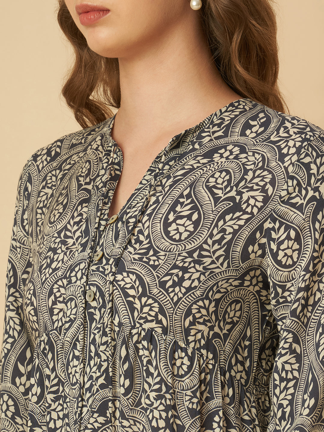 PRINTED MODAL LONGLINE TUNIC & WIDE LEG CO-ORD SET