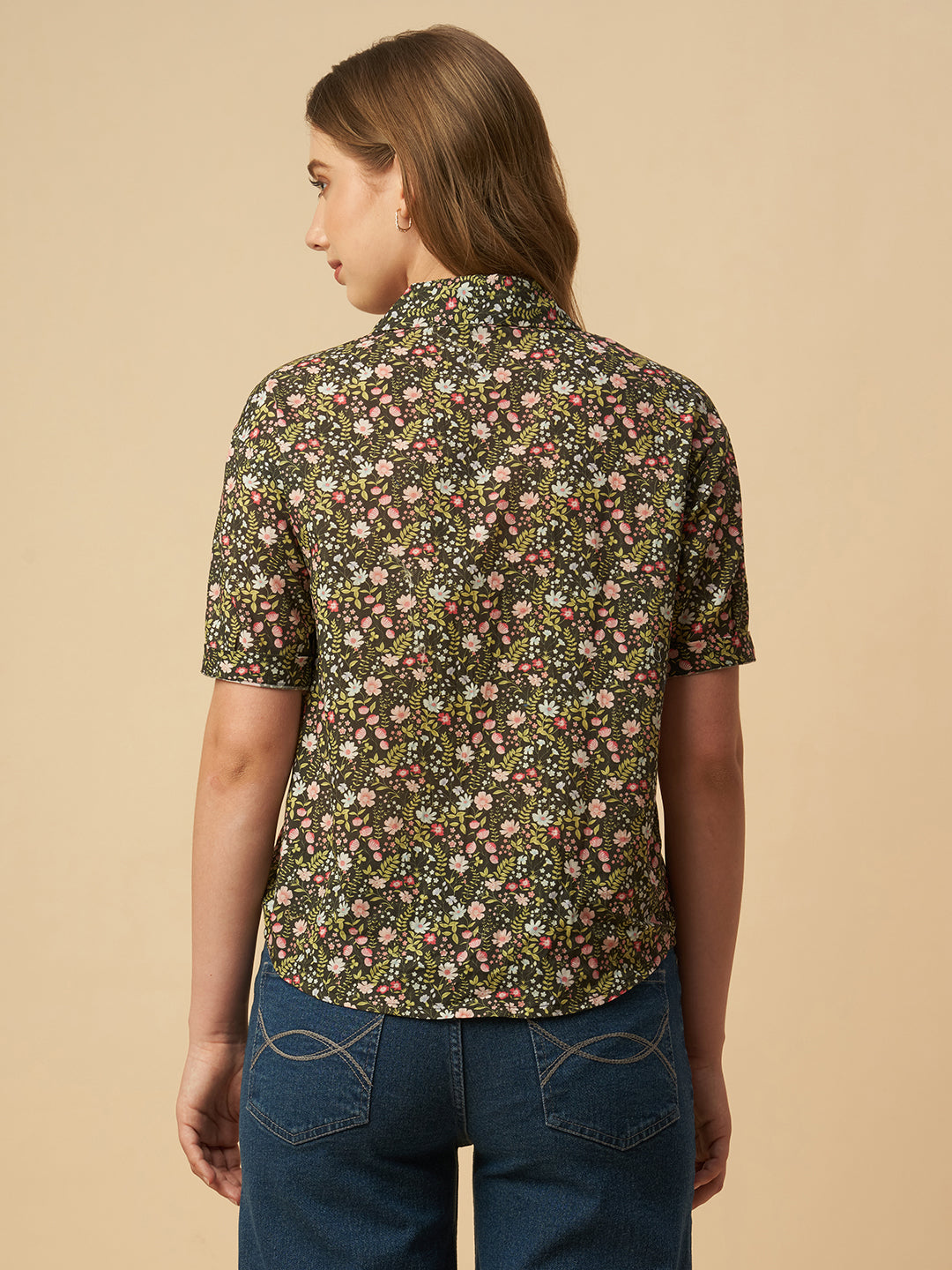 FLORAL PRINTED COTTON SHIRT