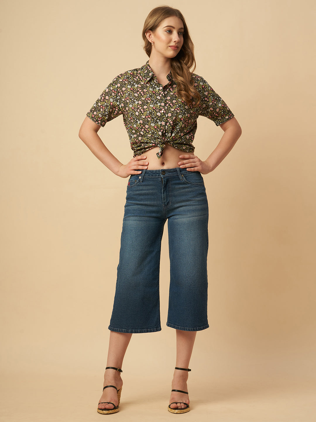 FLORAL PRINTED COTTON SHIRT