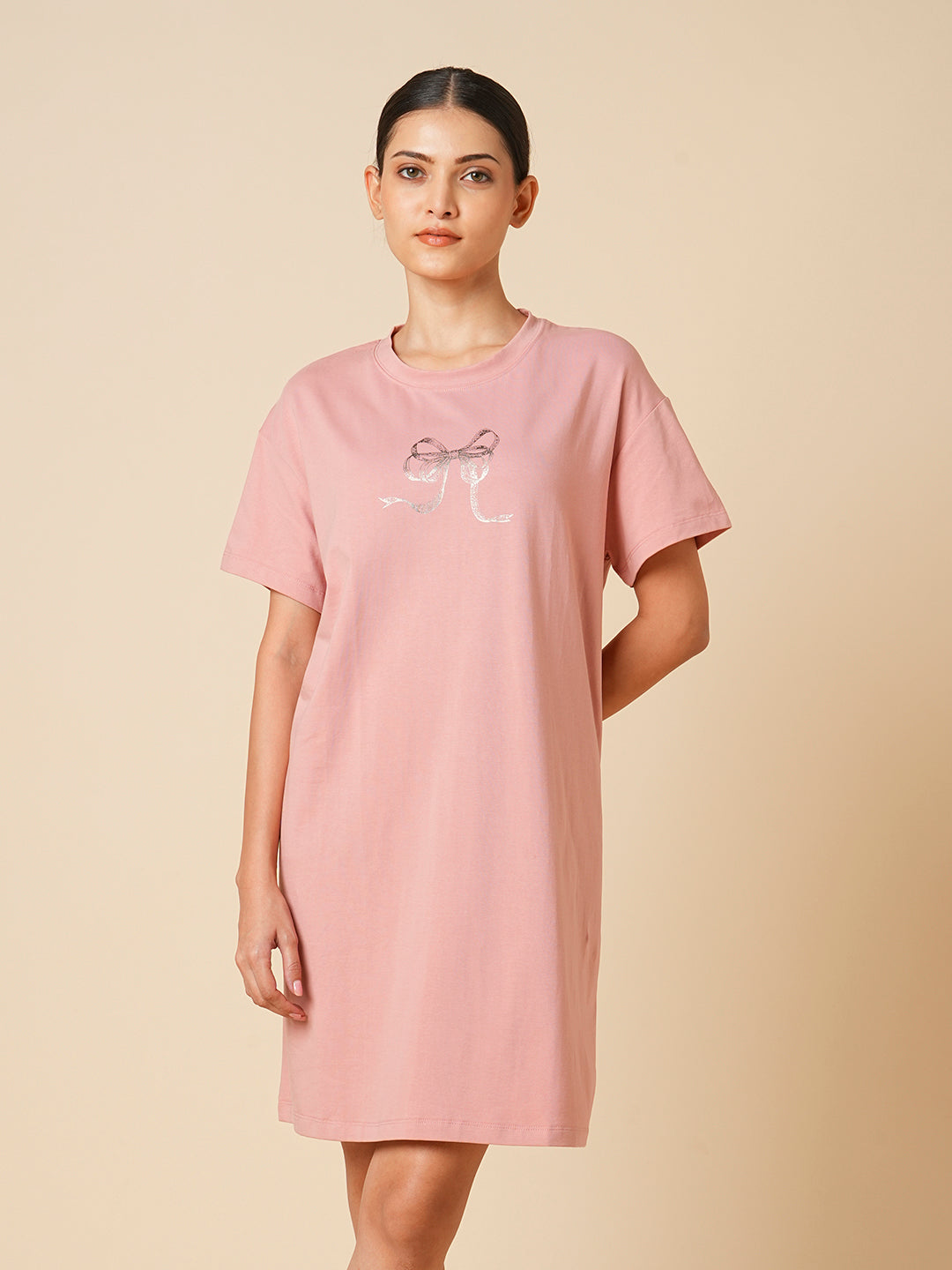 CHEMISTRY GRAPHIC PRINTED COTTON TEE DRESS