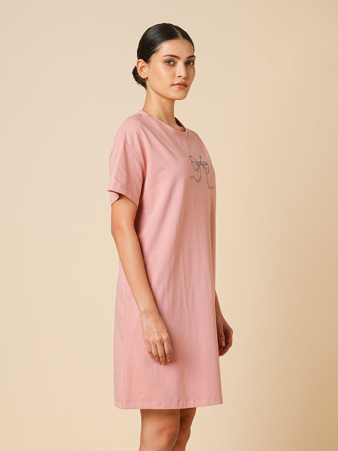 CHEMISTRY GRAPHIC PRINTED COTTON TEE DRESS