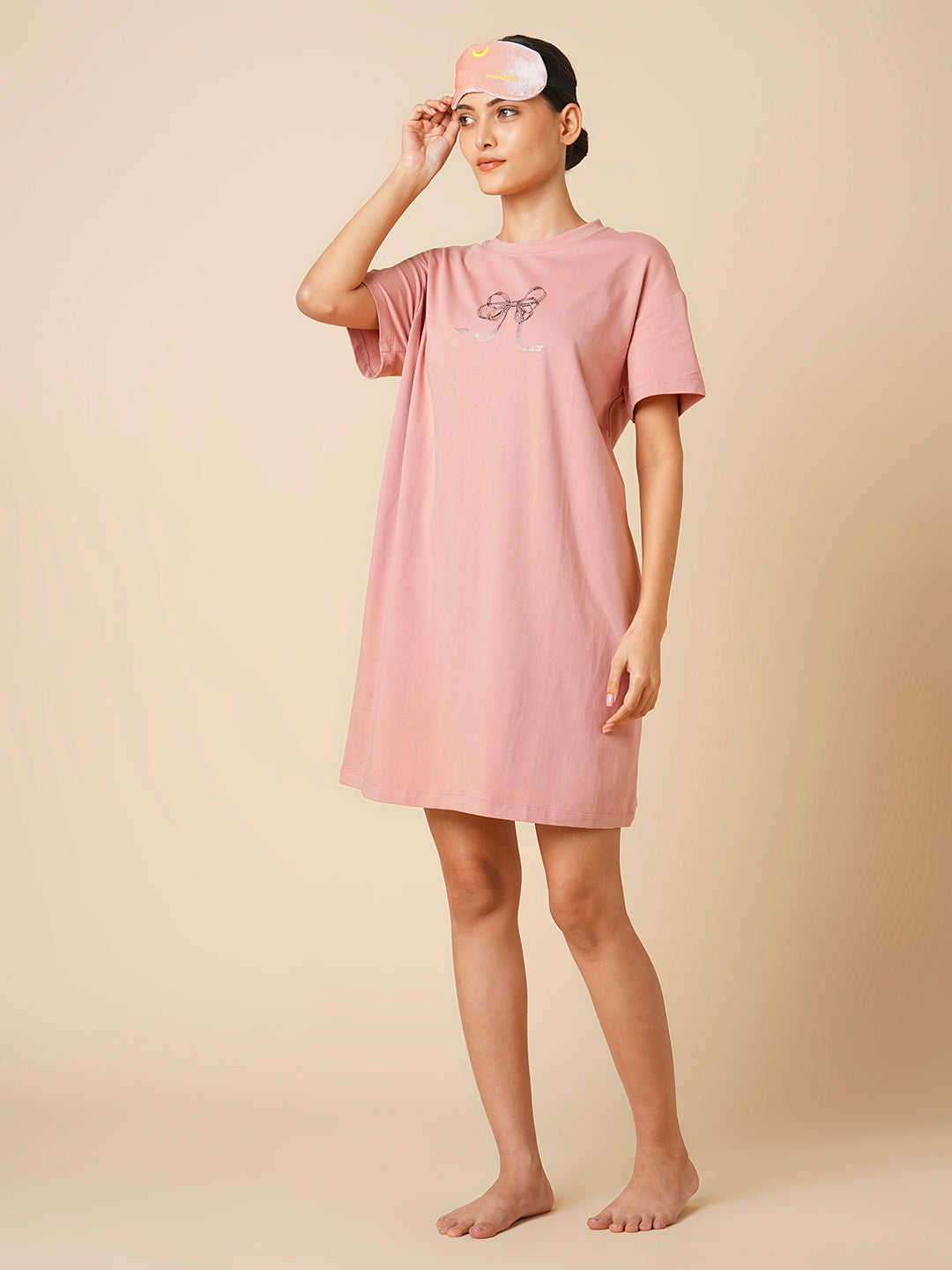 CHEMISTRY GRAPHIC PRINTED COTTON TEE DRESS