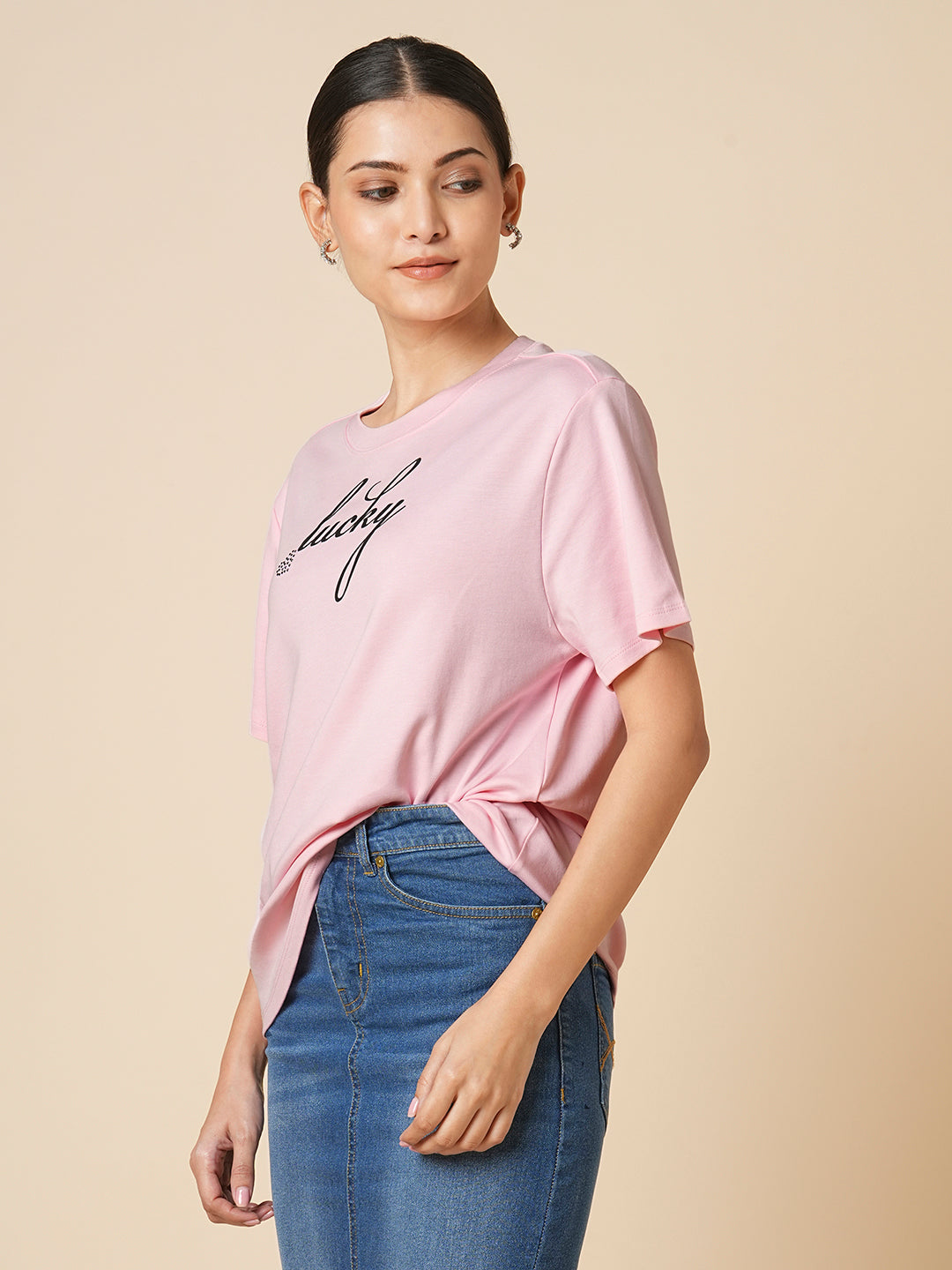 MICRO BAMBOO COTTON DROP SHOULDER OVERSIZED TEE