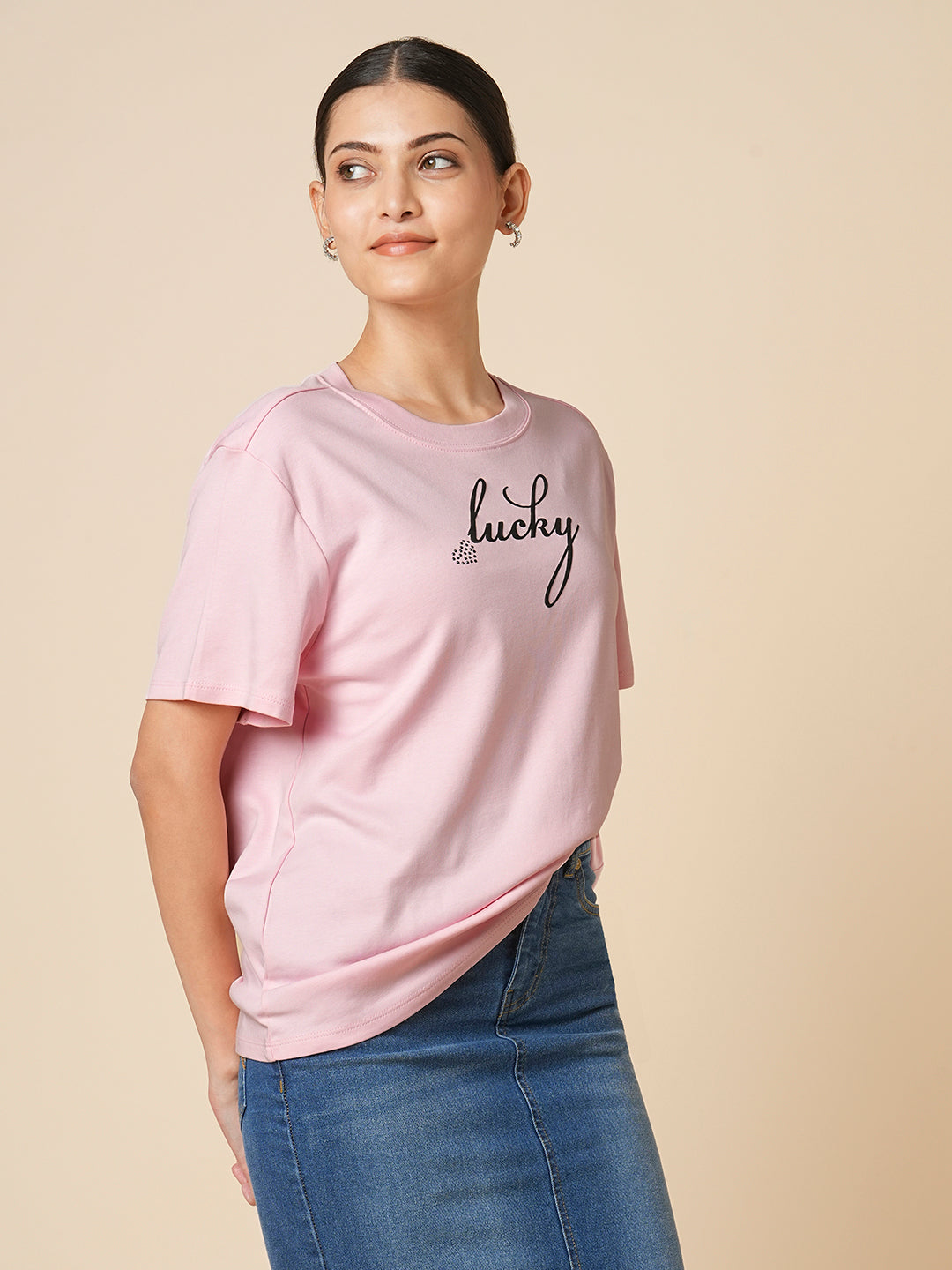 MICRO BAMBOO COTTON DROP SHOULDER OVERSIZED TEE