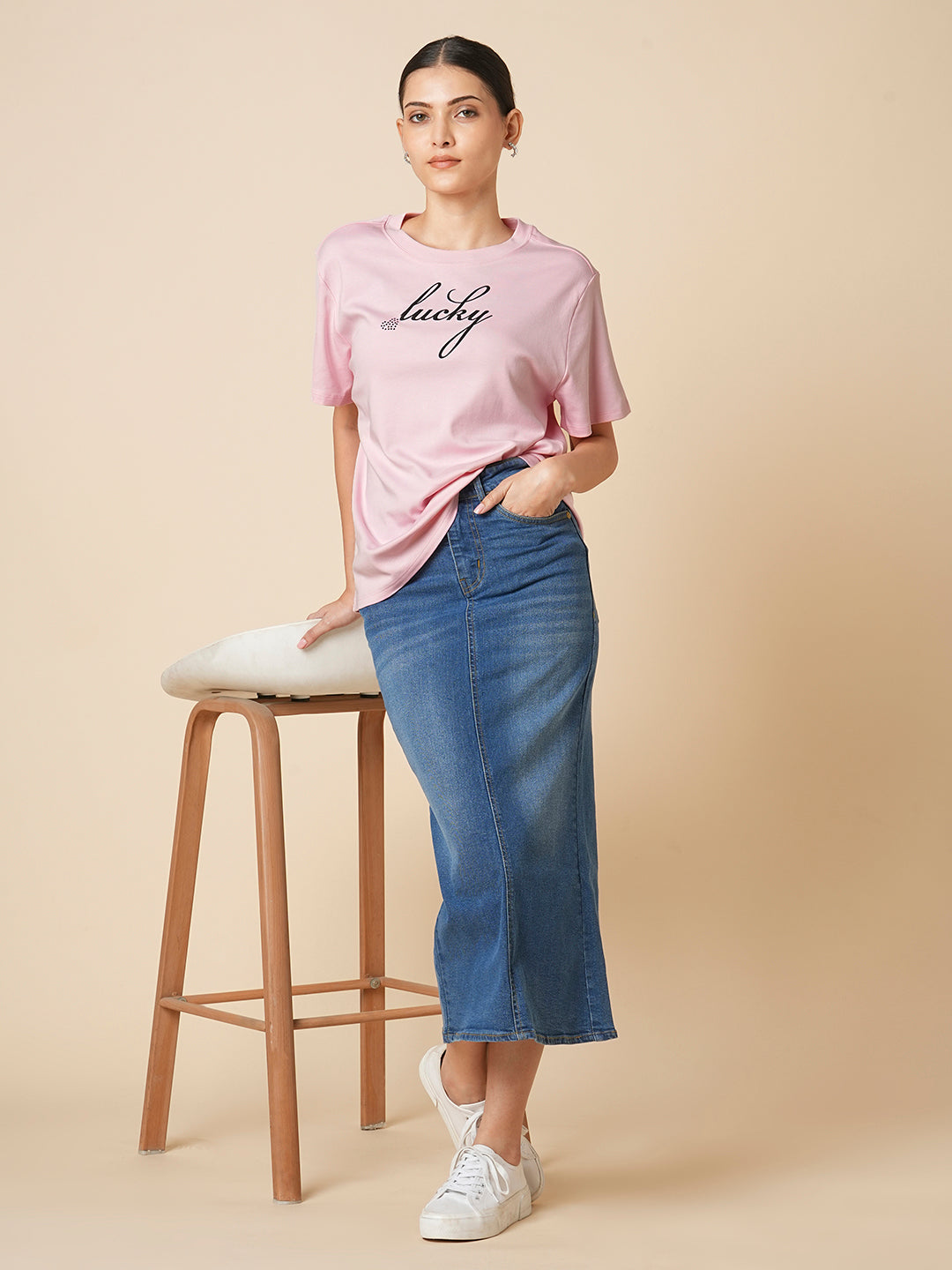 MICRO BAMBOO COTTON DROP SHOULDER OVERSIZED TEE