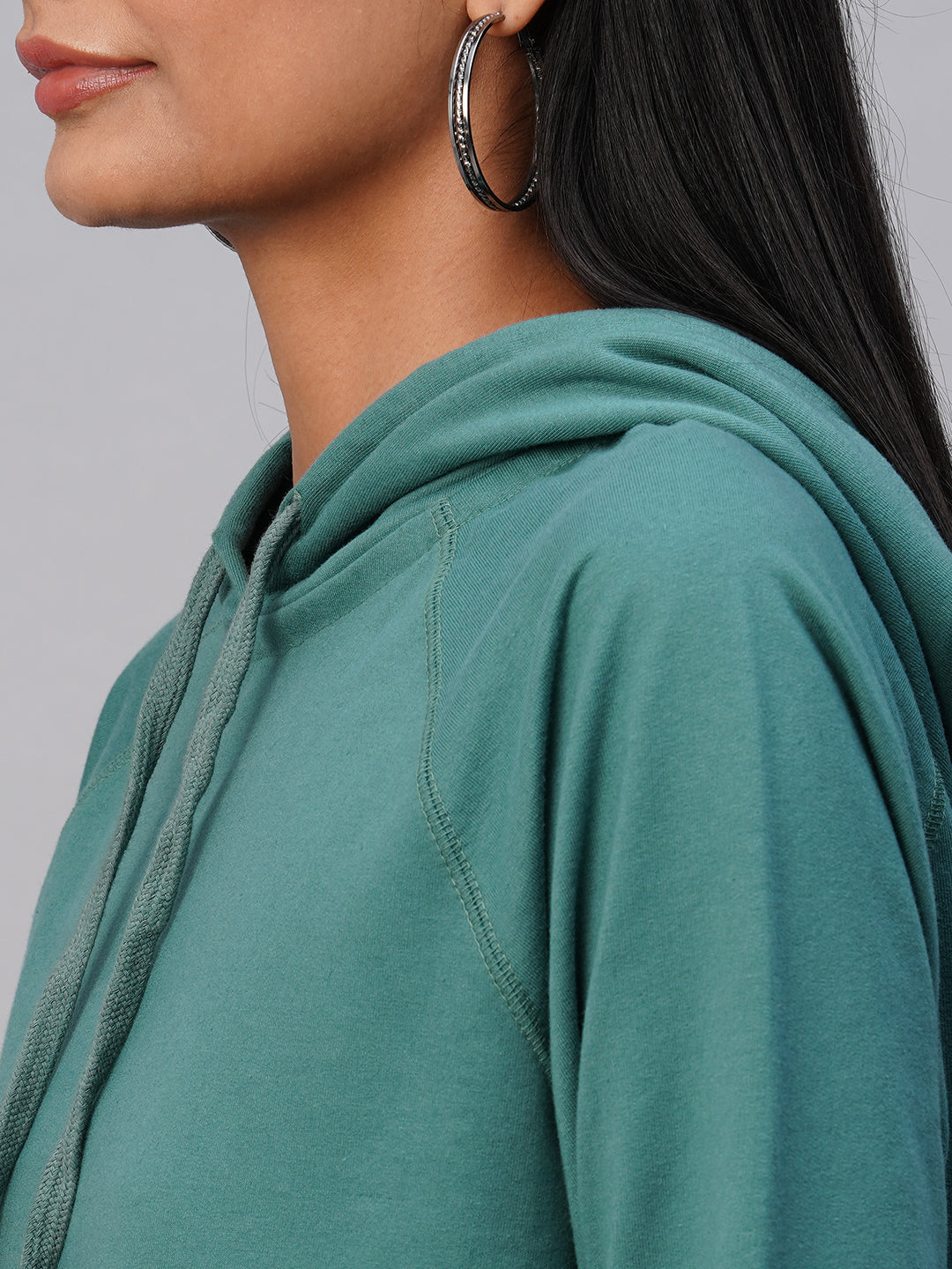 French Terry Raglan Hoodie & Cropped Pull On "Airport Look Co-Ord Set"