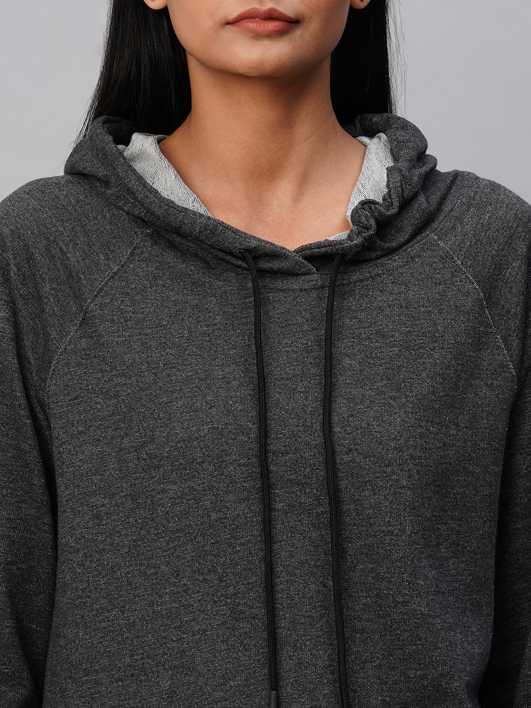 Stippled French Terry Oversized Sweatshirt W/ Hood