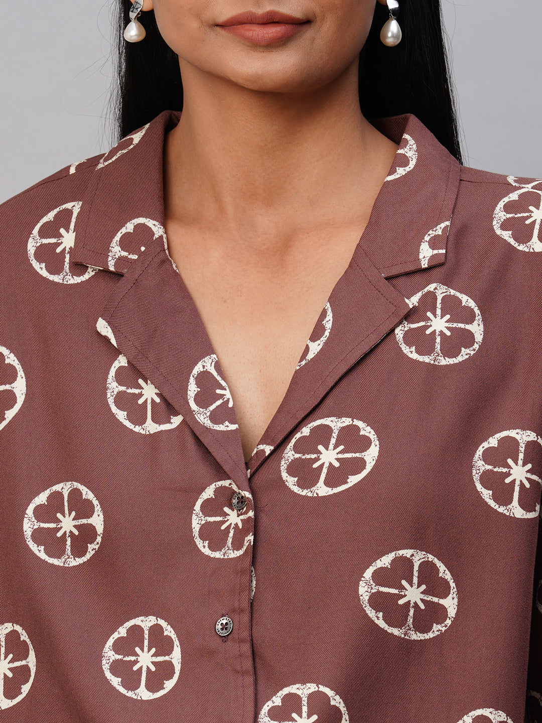 Bohemian Polka Viscose Twill Camp Collar Shirt & Fluid Cargo Trouser Co-Ord Set