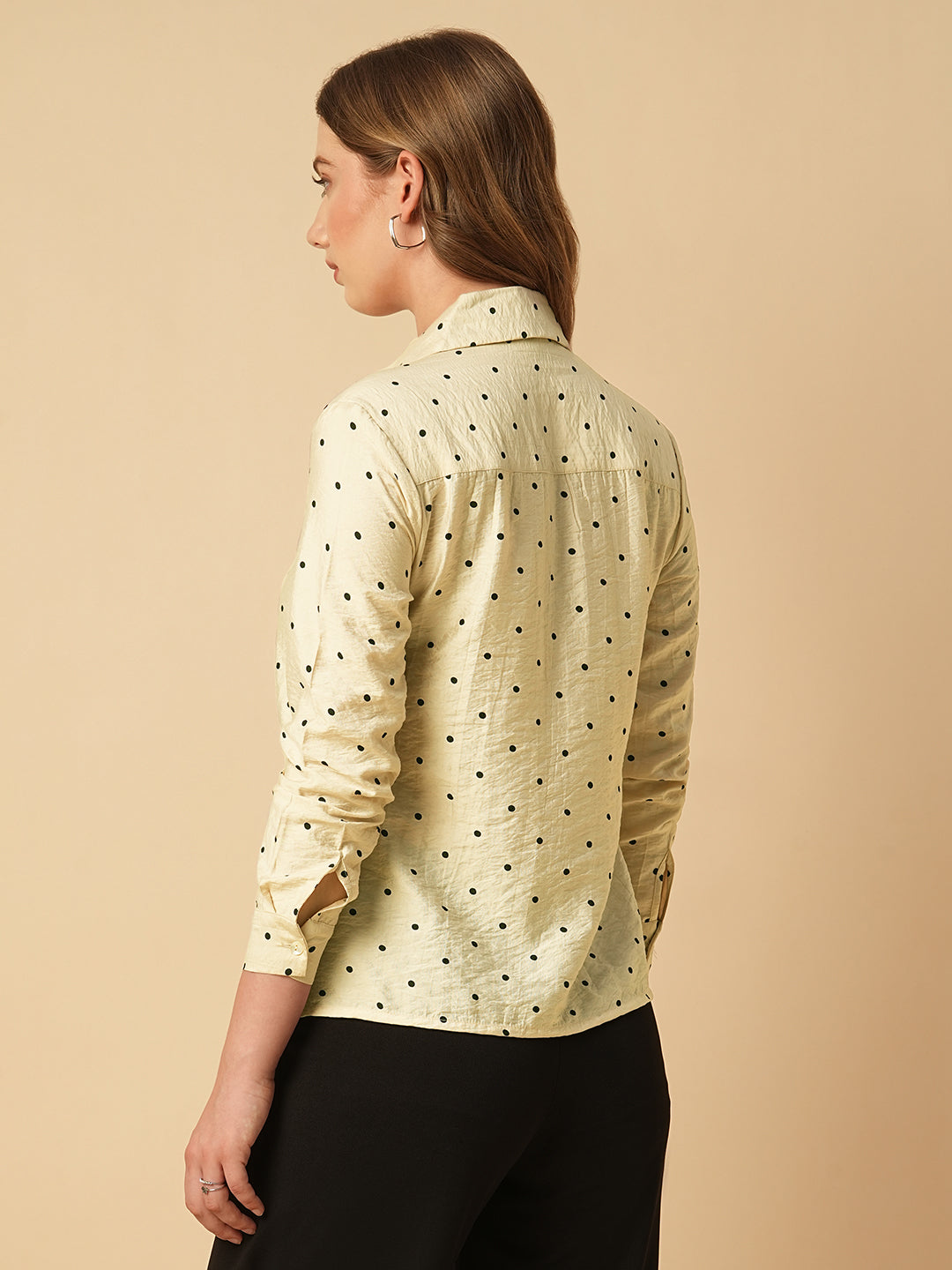 POLKA DOT SIDE TIE SHIRT
