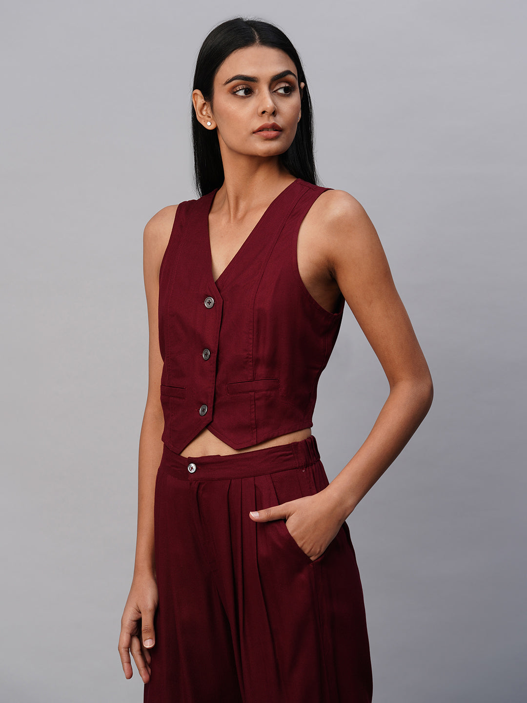 Rayon Twill Waist Coat