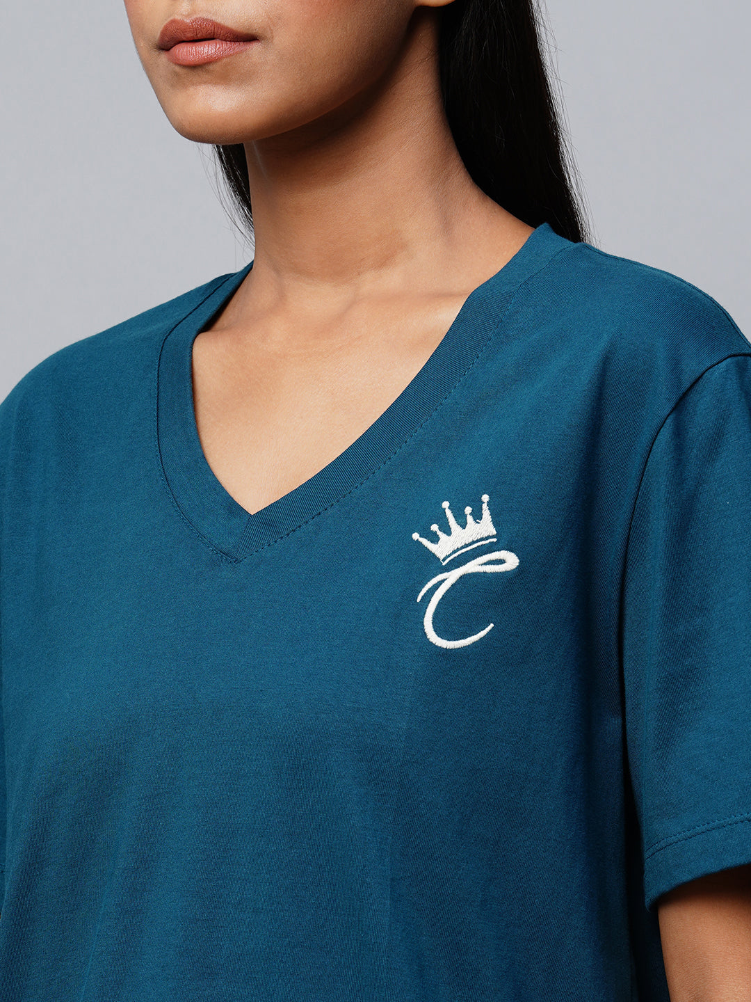 Chemistry V-Neck Cotton Jersey Tee & Viscose Linen Pj Set