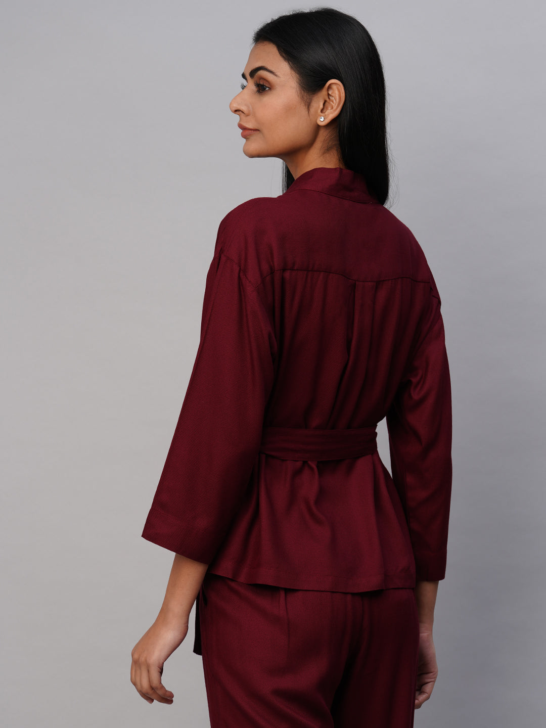 Viscose Twill Kimono Wrap