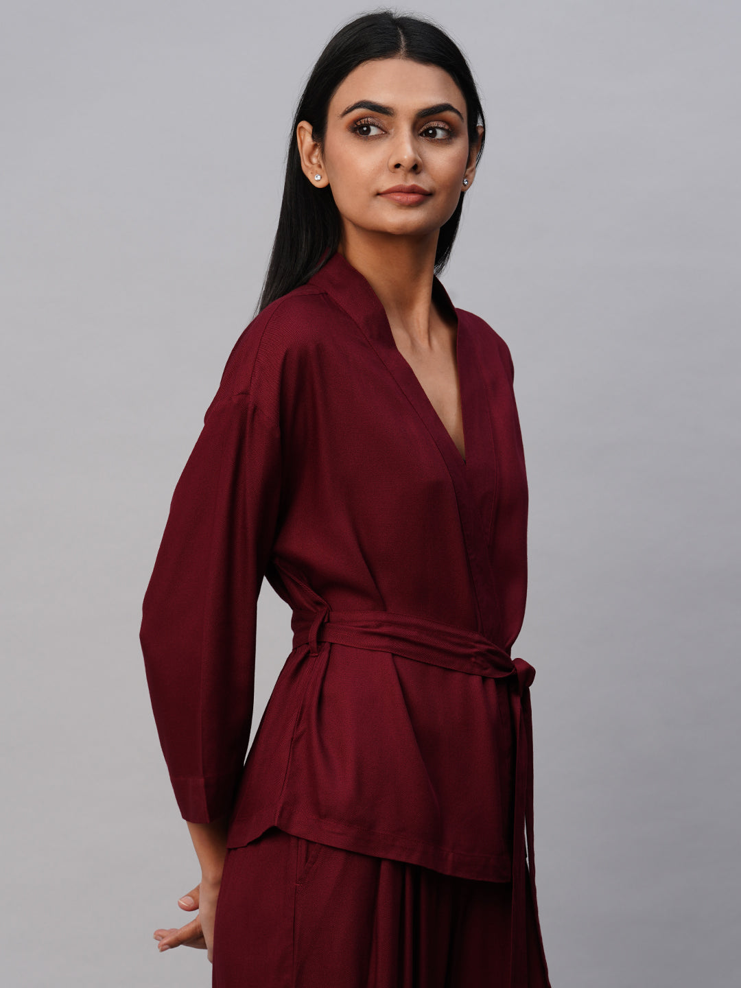 Viscose Twill Kimono Wrap