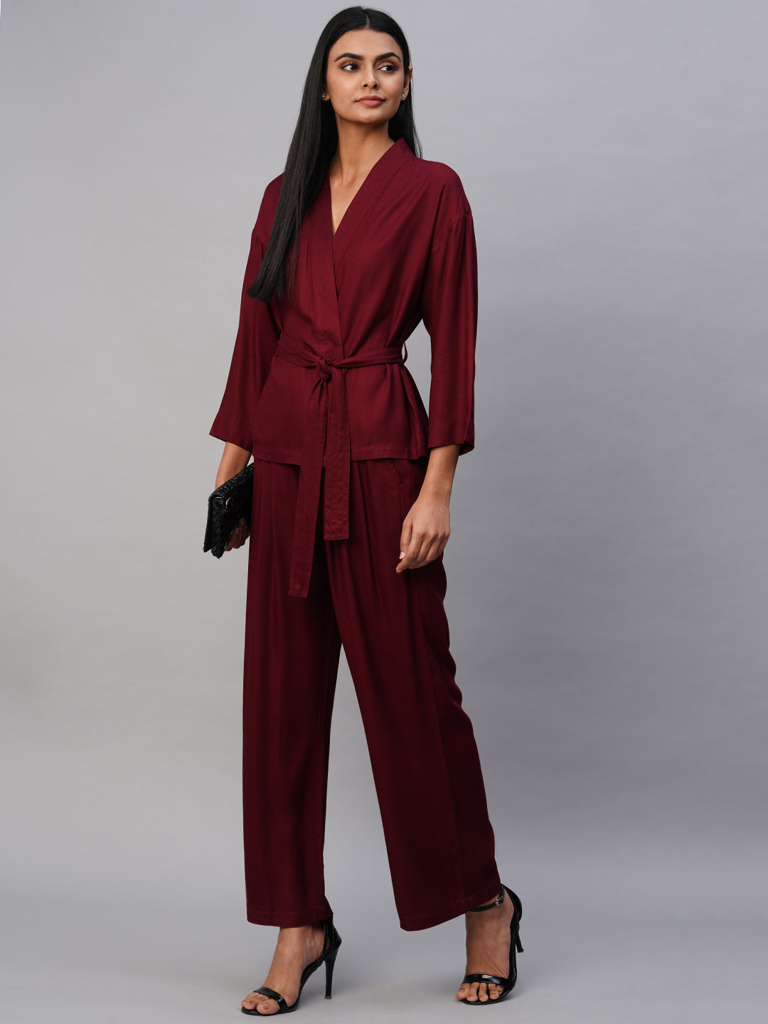 Viscose Twill Kimono Wrap