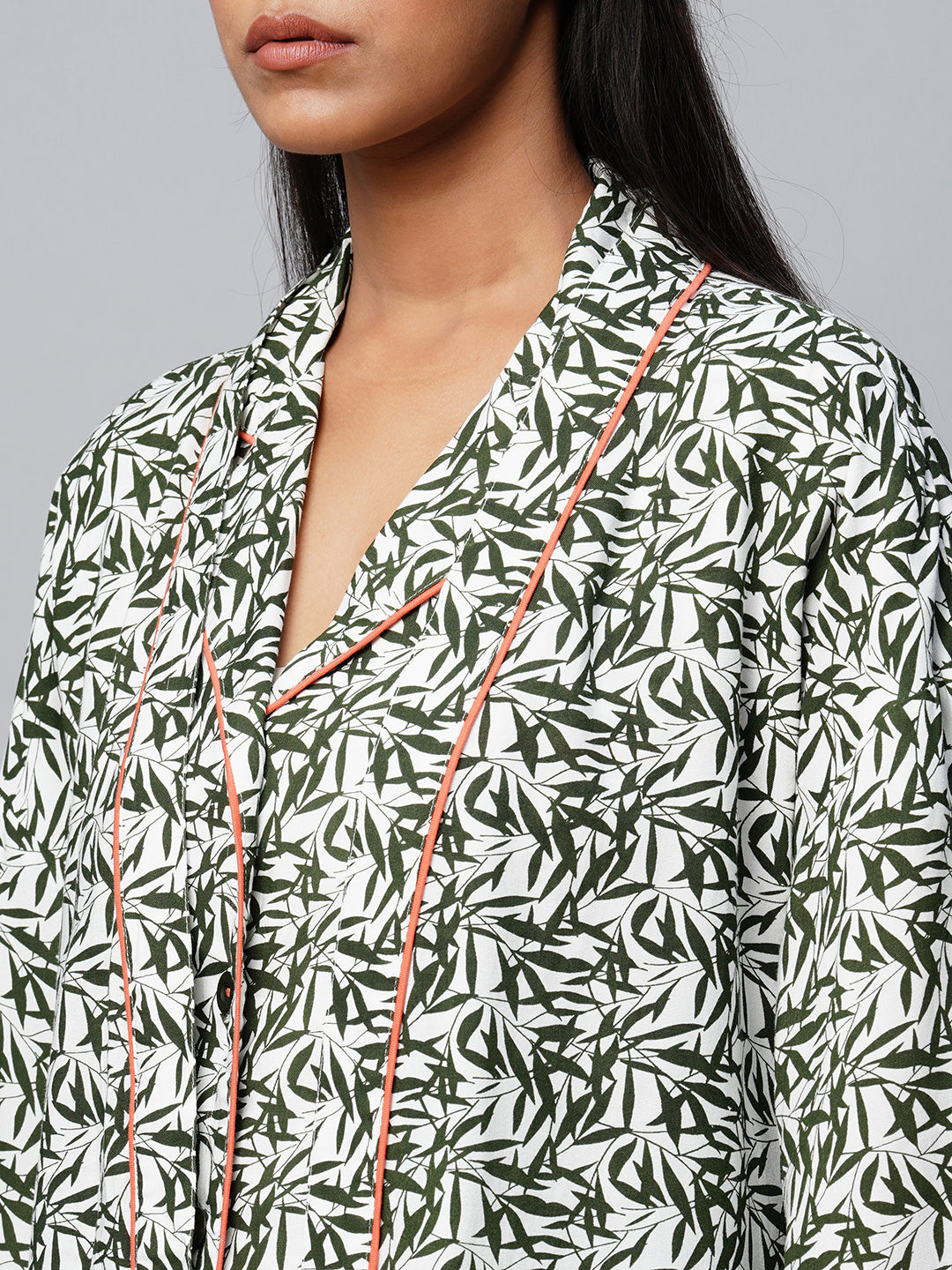 Viscose Printed Pyjama Shirt & Pj Set W/ Kimono Wrap