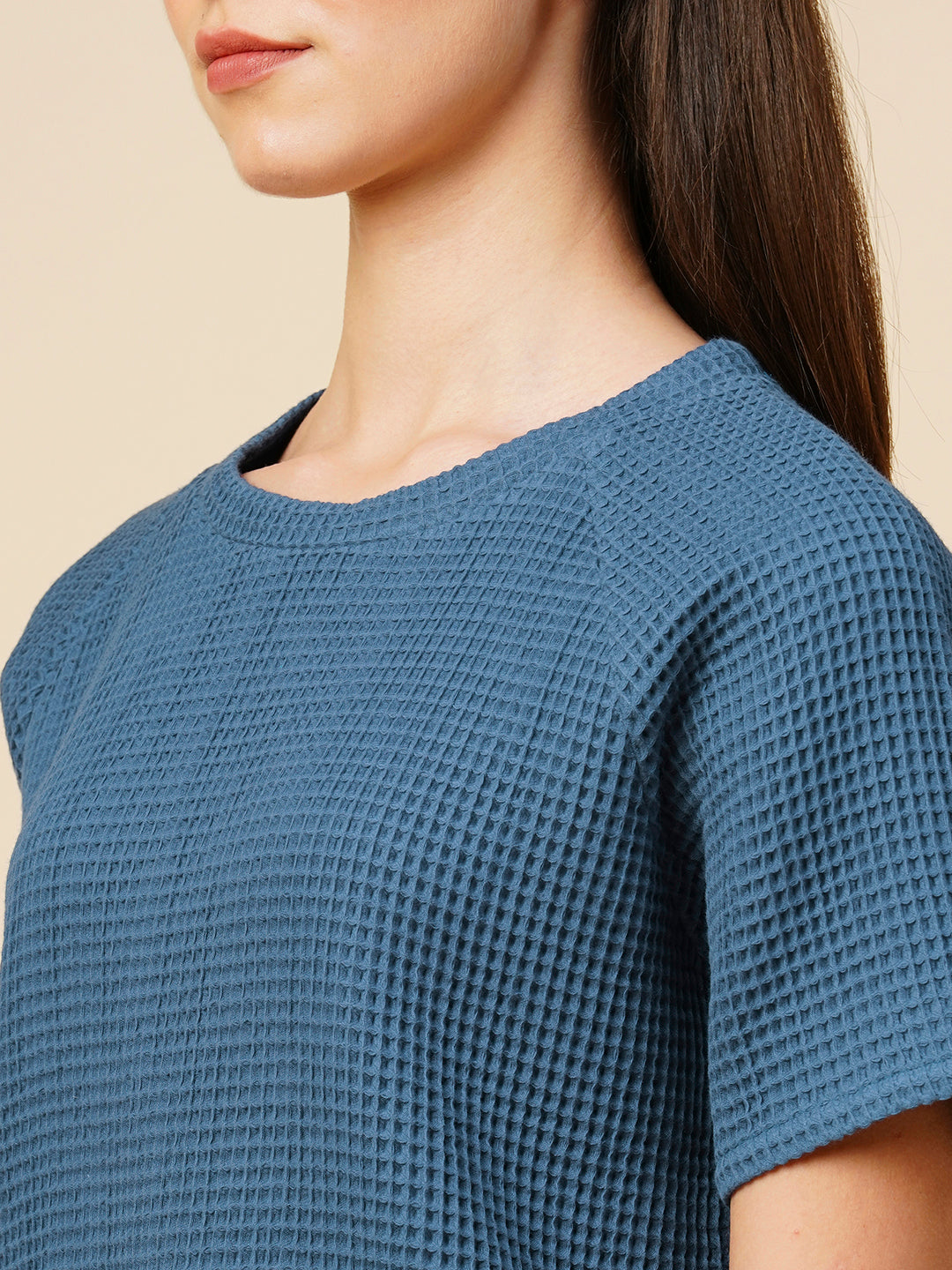 Waffle Knit Raglan Tee & Pj Set