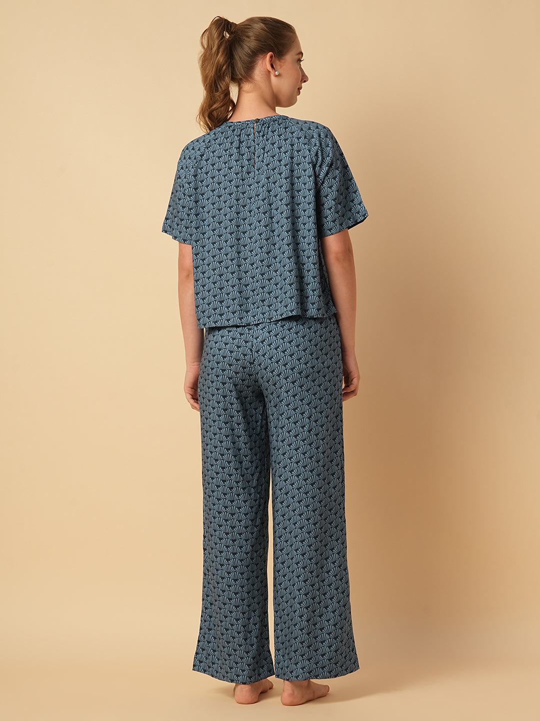 PRINTED VISCOSE LOUNGE SET