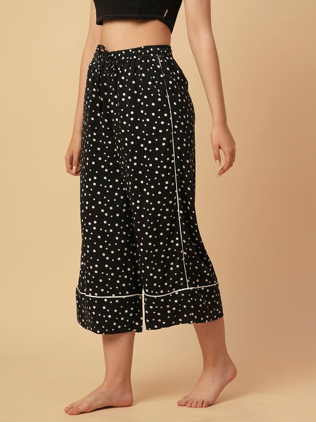 PRINTED VISCOSE WIDE LEG PJ'S