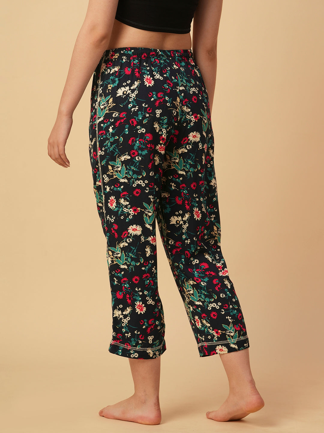 PRINTED VISCOSE CROPPED PJ'S
