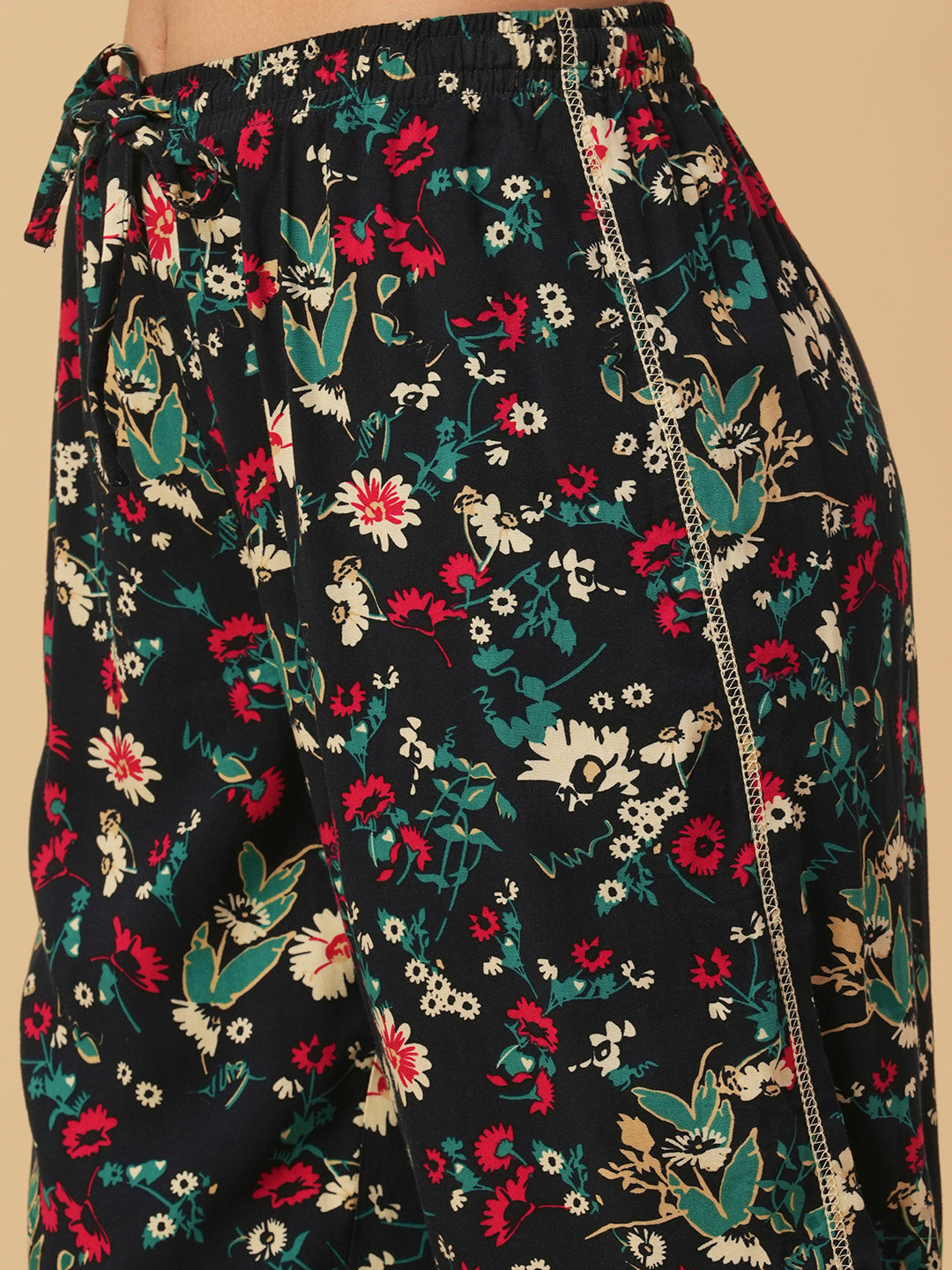 PRINTED VISCOSE CROPPED PJ'S