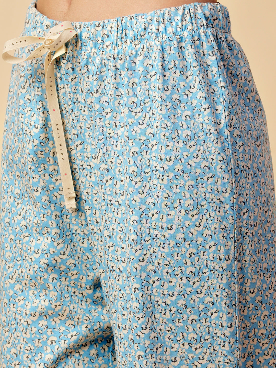FLORAL PRINTED JERSEY NIGHTSUIT