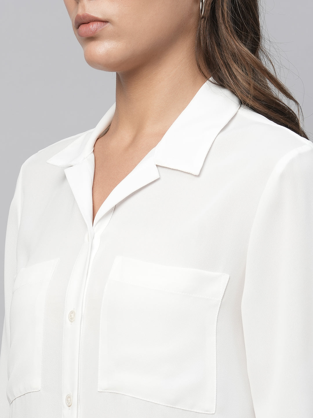 Twill Dobby Slim Fit Fluid Shirt