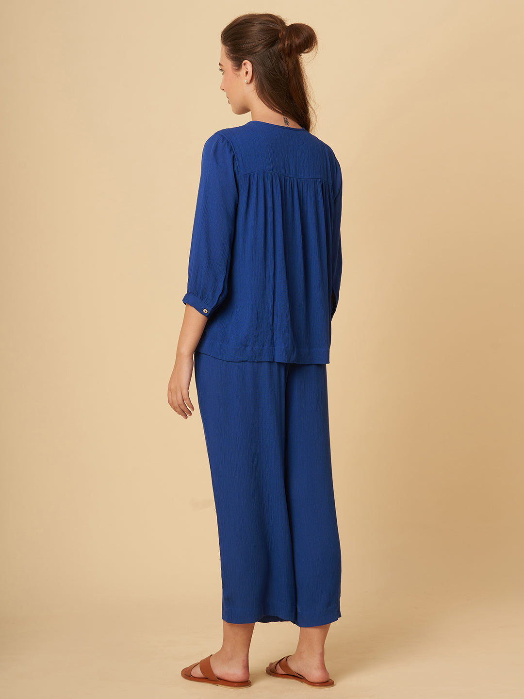 CRINKLE VISCOSE LOUNGE SET