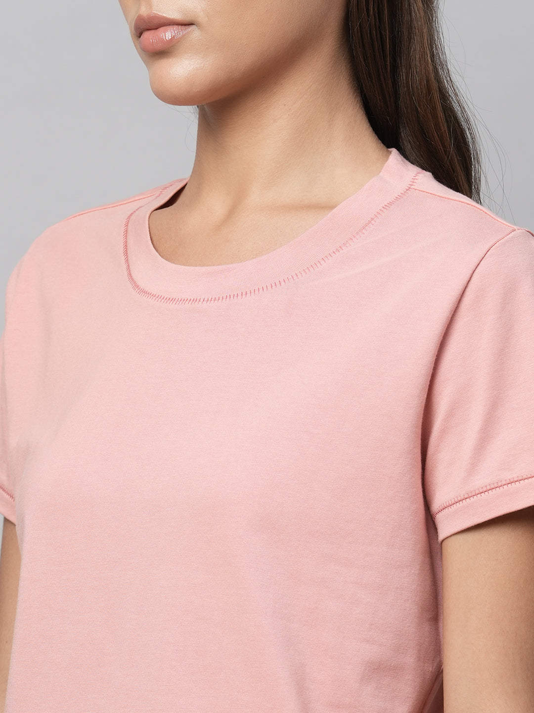 Cotton Viscose Cropped Tee And Wide Leg Nightsuit