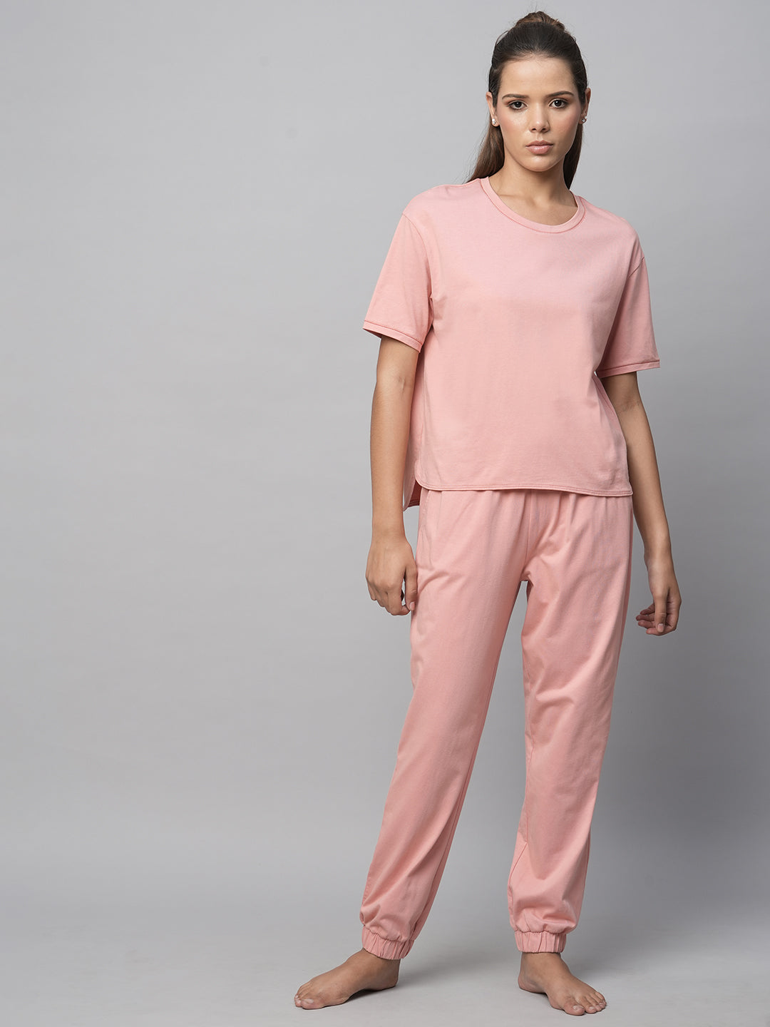 Cotton Viscose Jersey Tee And Jogger Set