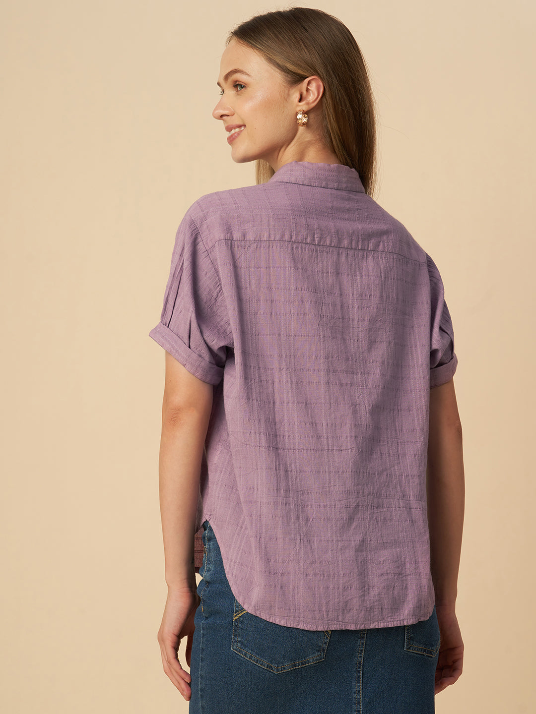 COTTON DOBBY OVERDYED SHIRT