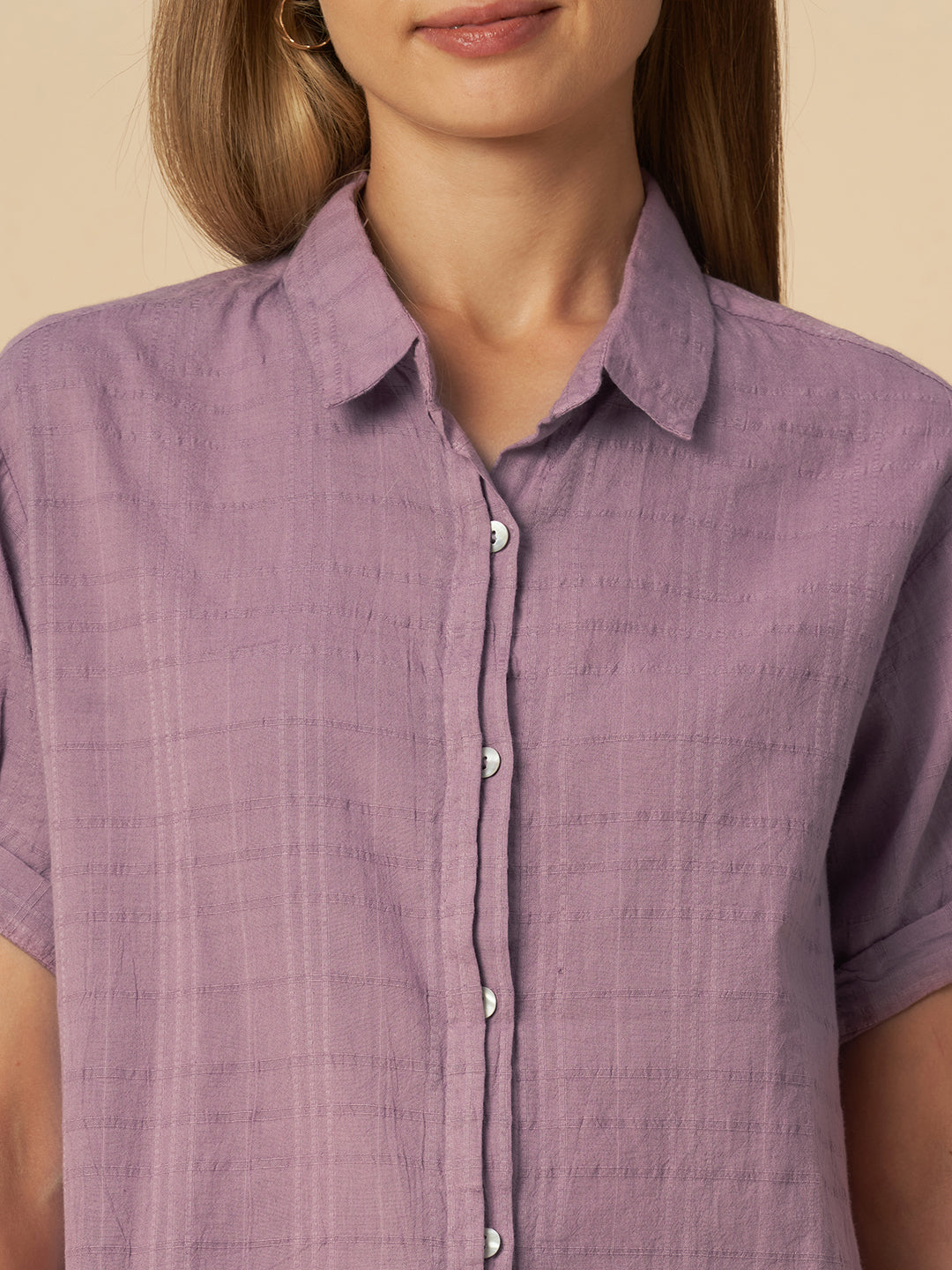 COTTON DOBBY OVERDYED SHIRT