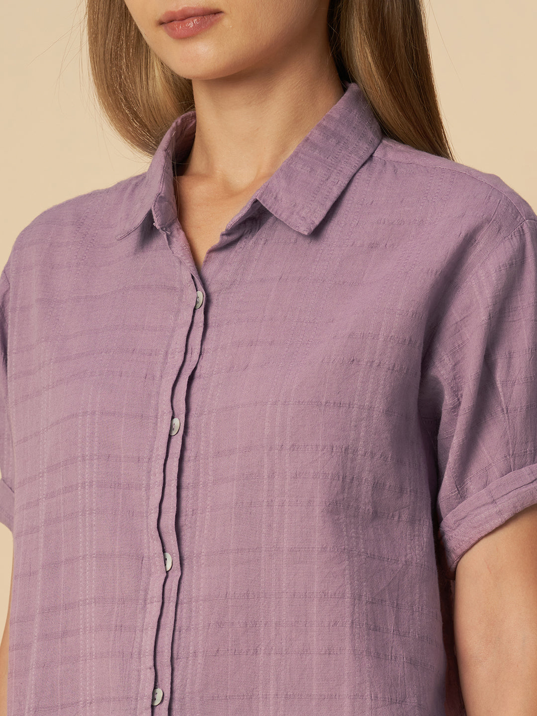 COTTON DOBBY OVERDYED SHIRT