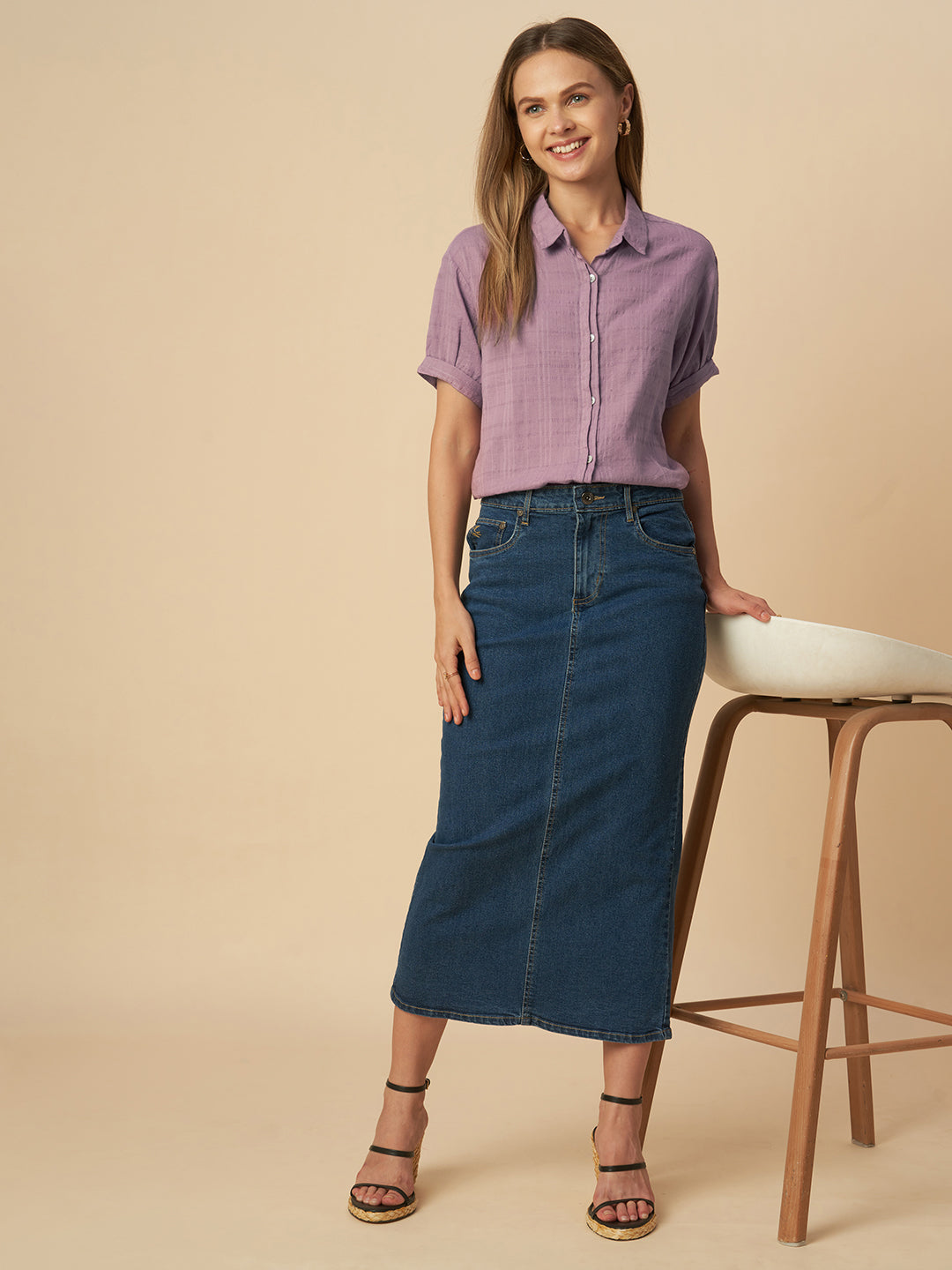 COTTON DOBBY OVERDYED SHIRT