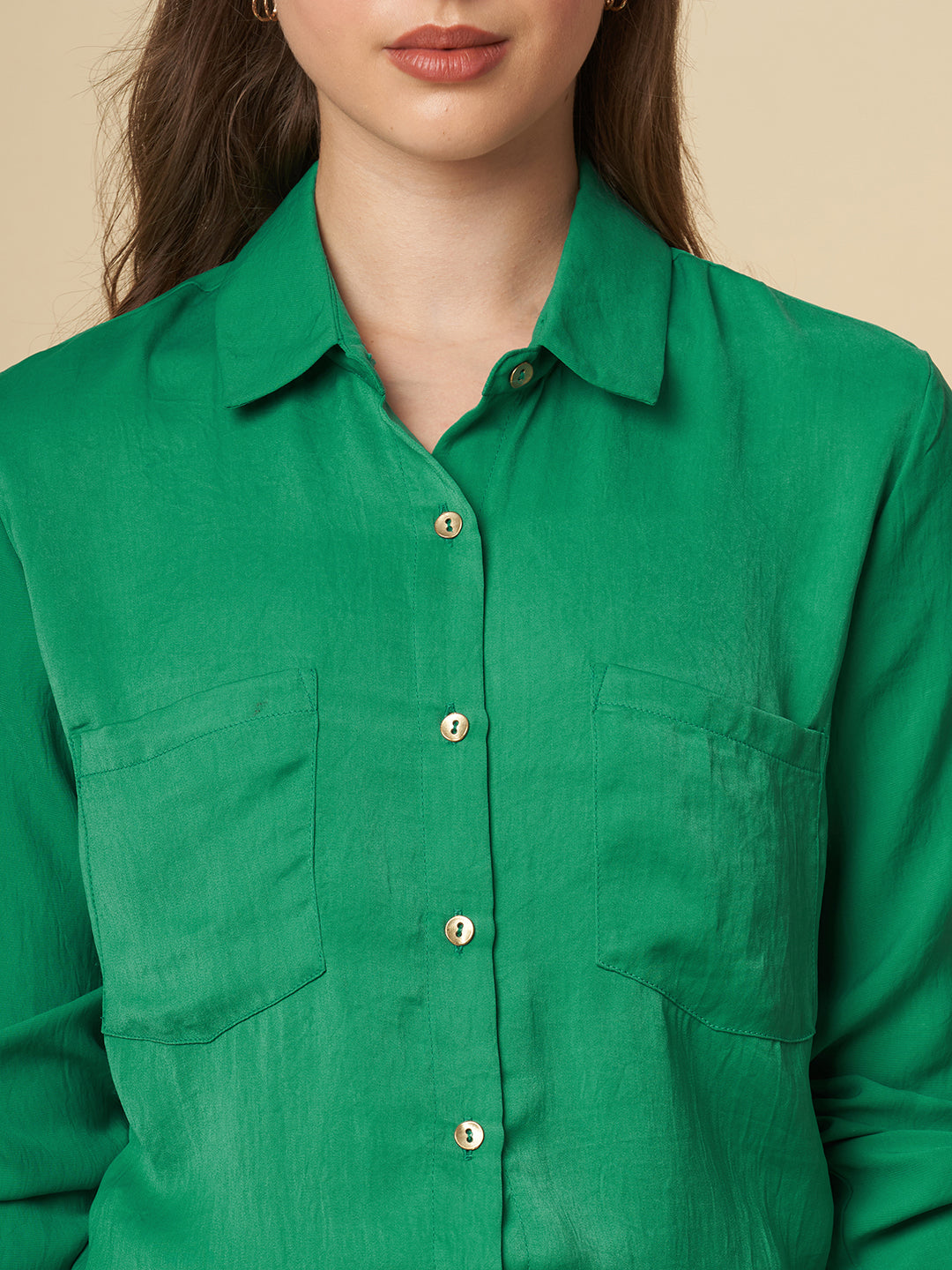 HAMMERED SATIN SHIRT