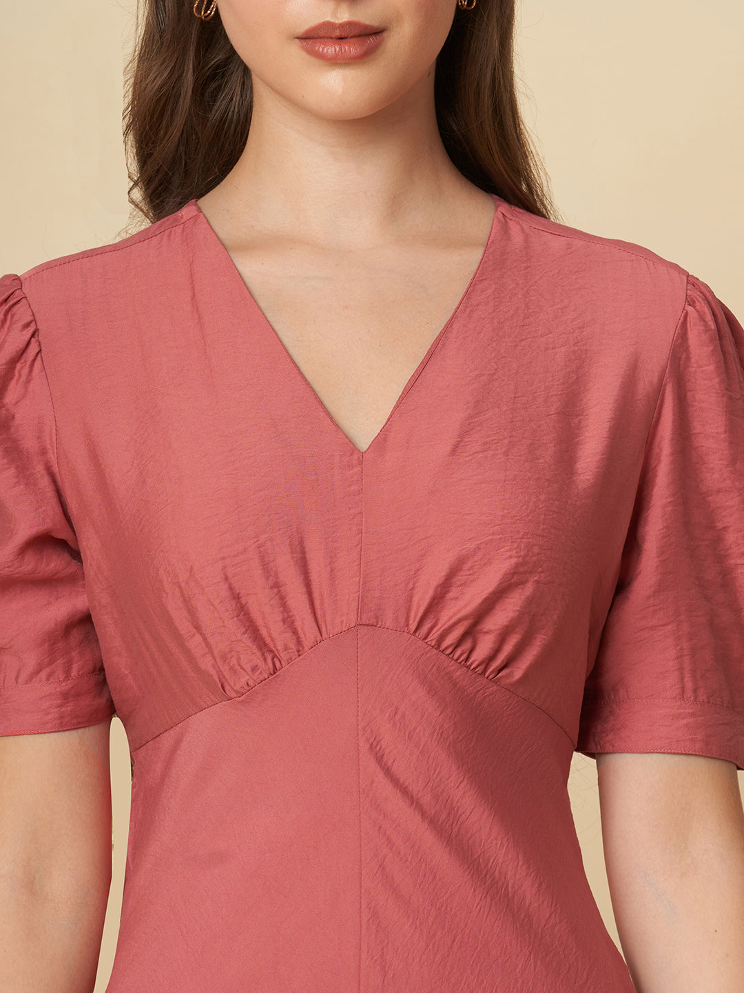 CRUSHED VISCOSE BIAS CUT DRESS