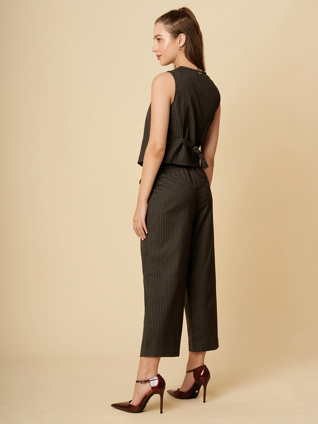 PINSTRIPE WAISTCOAT & TROUSERS CO-ORD SET