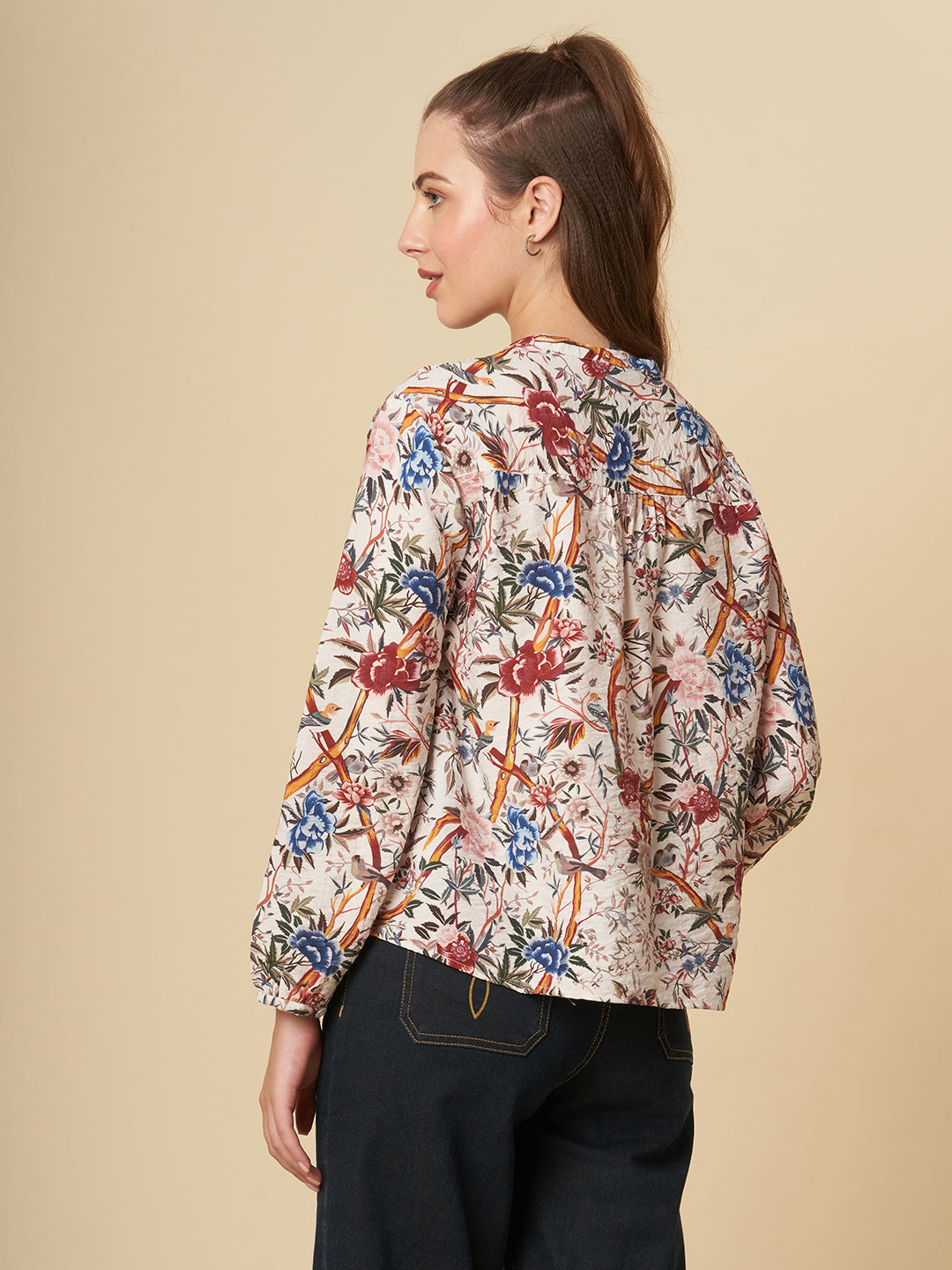 CRUSHED VISCOSE TUNIC TOP